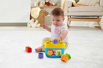 酷牌库|商品详情-Fisher-Price进口代理批发 Fisher-Price 婴儿首个堆叠玩具积木套装（10 种形状），适合 6 个月以上婴儿分类玩耍