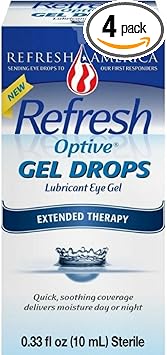 Refresh进口代理批发 REFRESH Optive Gel Drops 润滑剂眼部凝胶 0.33 盎司（5 件装）