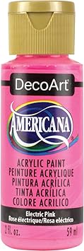 DecoArt进口代理批发 DecoArt Americana 丙烯酸涂料，2 盎司，电粉色