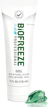 Biofreeze进口代理批发 Biofreeze 13407 专业薄荷醇止痛凝胶，4 盎司管，关节炎、简单背痛和关节痛