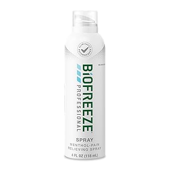 Biofreeze进口代理批发 Biofreeze 专业强力止痛气雾喷雾，缓解膝盖和下背疼痛，缓解肌肉酸痛，缓解颈部疼痛，缓解肩部疼痛，4 液量盎司 Biofreeze 薄荷醇喷雾