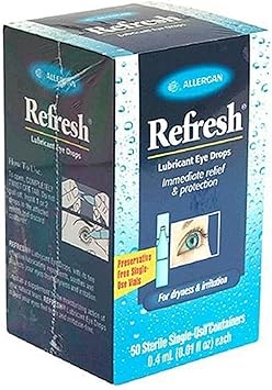 Refresh进口代理批发 Refresh 润滑剂滴眼液，50-0.01 液量盎司（0.4 毫升）容器