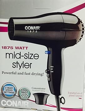 CONAIR进口代理批发 Conair 1875 瓦中型烘干机，黑色，型号 247WB Conair