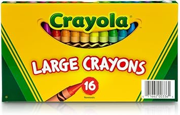 Crayola进口代理批发 Crayola 大号蜡笔，经典颜色，16 支