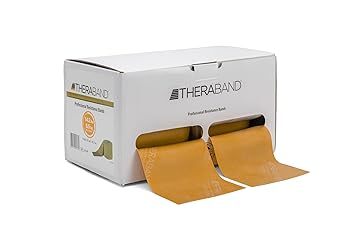 酷牌库|商品详情-Theraband进口代理批发 THERABAND 阻力带，两个 25 码卷专业乳胶弹力带，适用于上半身、下半身和核心锻炼、物理治疗、普拉提、家庭锻炼和康复、金牌、最大、精英