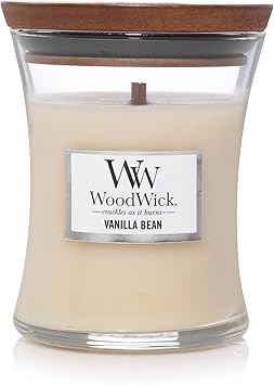 酷牌库|商品详情-WoodWick进口代理批发 WoodWick 香草豆和夜间篝火中型沙漏蜡烛，9.7 盎司每个