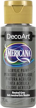 DecoArt进口代理批发 DecoArt Americana 丙烯酸涂料，2 盎司，中性灰色