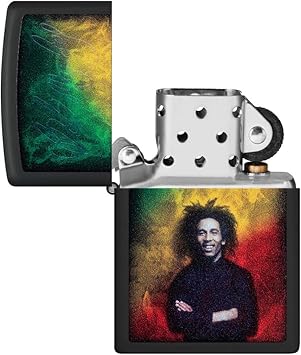 酷牌库|商品详情-Zippo进口代理批发 Zippo 男女通用成人 Bob Marley 打火机，Marley Black Light 黑色哑光