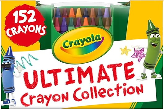 Crayola进口代理批发 Crayola Ultimate 蜡笔盒系列（152 克拉），散装儿童蜡笔盒，经典和闪光蜡笔，用于着色，儿童节日礼物