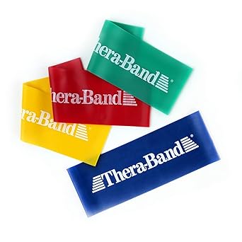 酷牌库|商品详情-Theraband进口代理批发 THERABAND 阻力带环套装，4 件装，儿童阻力带，小型 8 英寸带环套件，适用于锻炼、初级到高级水平的锻炼、康复、物理治疗和拉伸