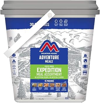 Mountain House进口代理批发 山屋探险桶|冻干背包和野营食品| 30 份，新！经典水桶