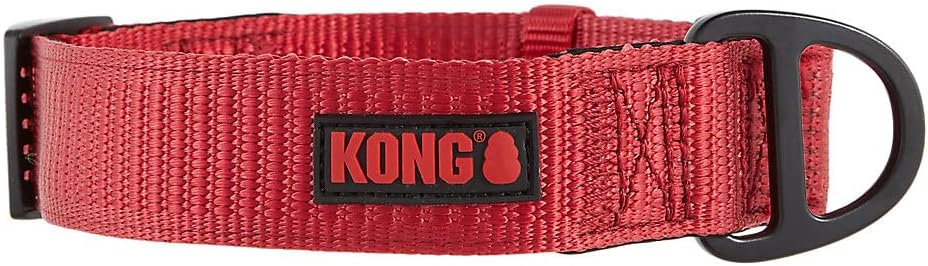 KONG进口代理批发 KONG Max HD 超耐用氯丁橡胶软垫狗项圈（大号，红色）