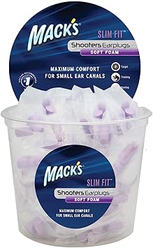 Mack's进口代理批发 Mack's 修身软泡沫射击耳塞，100 对 - 用于狩猎、战术、目标、飞碟和飞碟射击的小耳塞