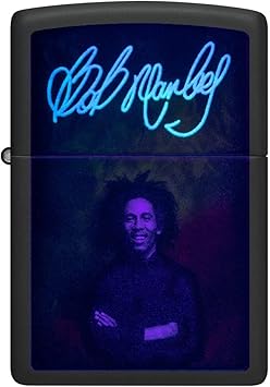 酷牌库|商品详情-Zippo进口代理批发 Zippo 男女通用成人 Bob Marley 打火机，Marley Black Light 黑色哑光