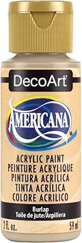 DecoArt进口代理批发 DecoArt Americana 丙烯酸涂料，2 盎司，粗麻布