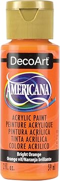 DecoArt进口代理批发 DecoArt Americana 丙烯酸涂料，2 盎司，亮橙色