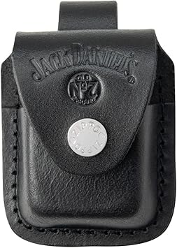 酷牌库|商品详情-Zippo进口代理批发 Zippo Jack Daniel's 黑色哑光袖珍打火机和小袋礼品套装