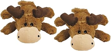 KONG进口代理批发 KONG Cozie 毛绒玩具 - Marvin The Moose 中号 - Marvin The Moose - 2 件装