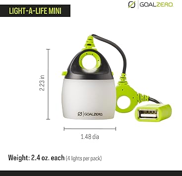 酷牌库|商品详情-Goal Zero进口代理批发 Goal Zero Light-A-Life 迷你可链式 LED 灯，4 件装，带色调