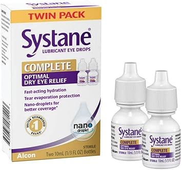 Systane进口代理批发 Systane Complete 润滑剂滴眼液，0.34 液量盎司，双装（2 件装）