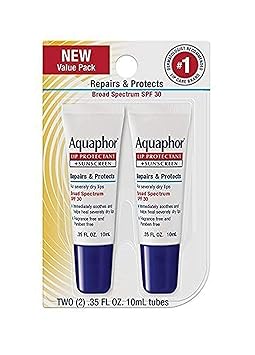 Aquaphor进口代理批发 Aquaphor 唇部修复和保护管吸塑卡双装，0.35 盎司