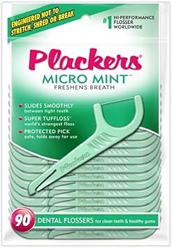 Plackers进口代理批发 Plackers 微薄荷味，90 片（12 片装）