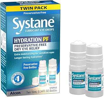 酷牌库|商品详情-Systane进口代理批发 Systane Hydration 多剂量无防腐剂眼药水缓解干眼症双装 (2x10ml) 和润滑眼凝胶滴剂，10 毫升（包装可能有所不同）