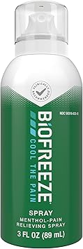 Biofreeze进口代理批发 Biofreeze 薄荷醇喷雾 3 液量盎司无色气溶胶喷雾，与肌肉酸痛、关节炎、单纯背痛和关节痛有关（包装可能有所不同）(1)