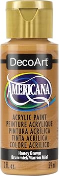 DecoArt进口代理批发 DecoArt Americana 丙烯酸涂料，2 盎司，蜂蜜棕色