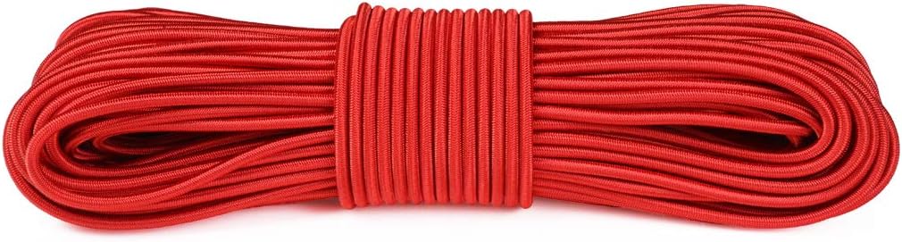 Atwood Rope进口代理批发 Atwood Rope MFG 减震绳弹力绳 - 5/32 英寸 - 不带挂钩 - 25、50、100 英尺（红色，100）