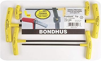 Bondhus进口代理批发 Bondhus 75146 6 件套球头起子 T 形手柄，带 ProHold 尖端，尺寸 5/32-3/8 英寸