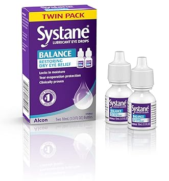 Systane进口代理批发 Systane Balance 润滑剂滴眼液，修复配方，双装，0.33 液体盎司（2 件装）