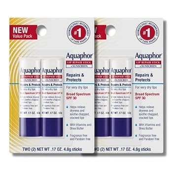 酷牌库|商品详情-Aquaphor进口代理批发 Aquaphor 唇部修复棒，含防晒霜、唇部保护剂，舒缓干燥干裂的嘴唇，0.17 盎司，2 支（2 支装）