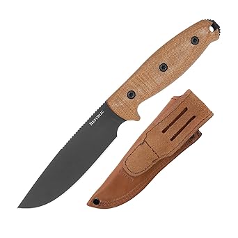 Cold Steel进口代理批发 Cold Steel Republic Bushcraft 5 英寸 S35VN 落点锋利刀片 5 英寸米卡塔手柄战术户外直刃刀带皮套