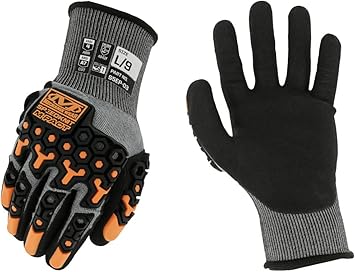 Mechanix Wear进口代理批发 Mechanix Wear SpeedKnit M-Pact 重型工作手套 S5EP03 - 抗冲击、耐磨、防割、强握力手套、可触摸（灰色，加大号）