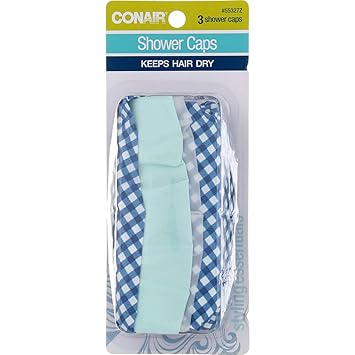 CONAIR进口代理批发 Conair 55327z 浴帽多种柔和颜色 3 件装