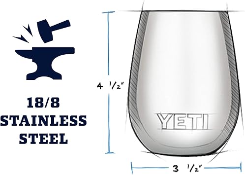 酷牌库|商品详情-YETI进口代理批发 YETI Rambler 10 盎司酒杯，真空隔热，不锈钢，无盖