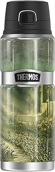 THERMOS进口代理批发 The Lord of the Rings Helms Deep THERMOS STAINLESS KING 不锈钢饮料瓶，真空隔热，双层，24 盎司