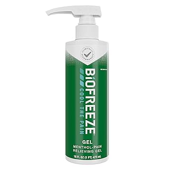 Biofreeze进口代理批发 Biofreeze 薄荷醇止痛凝胶 16 盎司瓶装，带泵，用于缓解与肌肉酸痛、关节炎、简单背痛和关节痛相关的疼痛，原装绿色配方（包装可能有所不同）