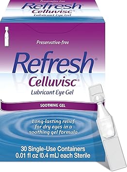 Refresh进口代理批发 Refresh Celluvisc 润滑剂眼部凝胶一次性容器 30 件（3 件装）