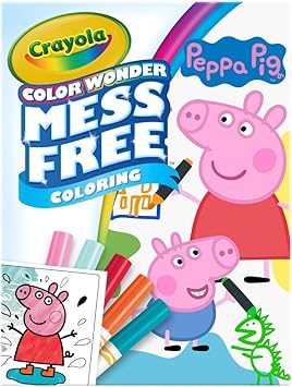 Crayola进口代理批发 Crayola Peppa Pig Color Wonder 活动套装、适合幼儿的无乱 Peppa Pig 着色页、Peppa Pig 玩具和礼品、圣诞袜