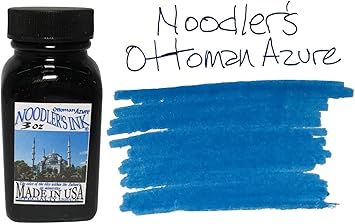 酷牌库|商品详情-Noodler进口代理批发 Luxury Brands Noodler's 瓶子 3 盎司补充装，奥斯曼蔚蓝 (19035)