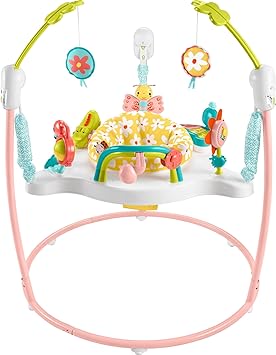 酷牌库|商品详情-Fisher-Price进口代理批发 Fisher-Price 婴儿摇椅活动中心 Blooming Fun Jumperoo 配有音乐灯和婴儿发育玩具