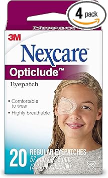 Nexcare进口代理批发 Nexcare Opticlude 矫正眼罩常规 20 片（4 片装）