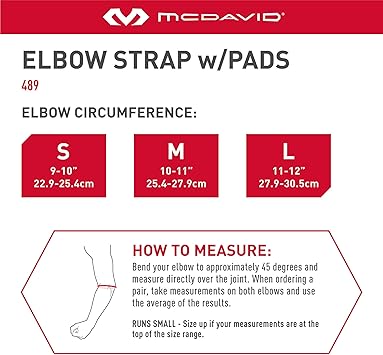 酷牌库|商品详情-McDavid进口代理批发 Mcdavid 网球 Pickleball 肘部支架，适合男士和女士，肌腱炎肘部支架和带高尔夫球手肘部支架反力带，用于缓解肌腱疼痛和支撑前臂