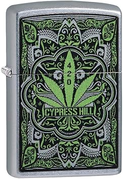 Zippo进口代理批发 Zippo Cypress Hill Street 镀铬袖珍打火机，一种尺寸