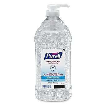 Purell进口代理批发 Purell 高级洗手液，清爽凝胶，2 升洗手液台式泵瓶（2 件装）- 9625-02-EC