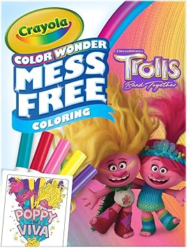 Crayola进口代理批发 Crayola Trolls 3 色奇迹活动套装，Trolls 幼儿无乱着色页，Trolls 玩具和礼品，幼儿长袜填充物