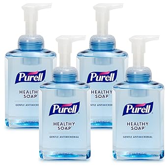 Purell进口代理批发 Purell 品牌健康肥皂 0.5% PCMX 抗菌泡沫，17.4 液量盎司泵瓶（4 件装）- 5019-04