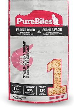 PureBites进口代理批发 PureBites 虾冻干猫零食，1 种成分，美国制造，0.8 盎司